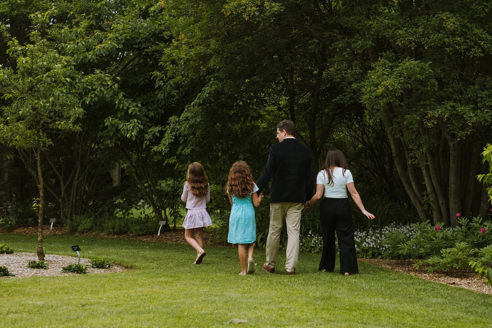 Jon Christensen and his family walking through a Guelph park